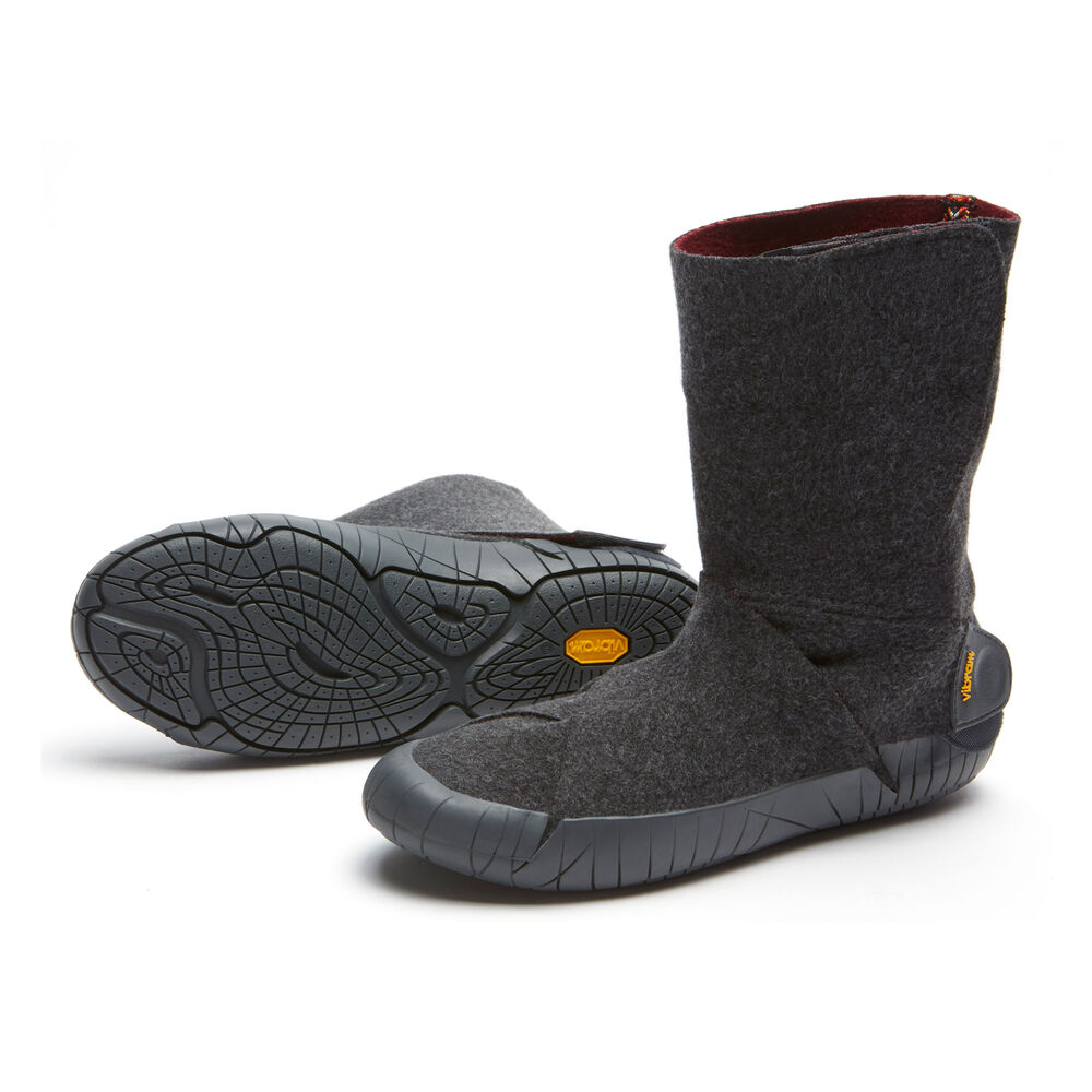 Vibram Furoshiki Russian Felt Mid Bayan Bot Gri,HI9376208